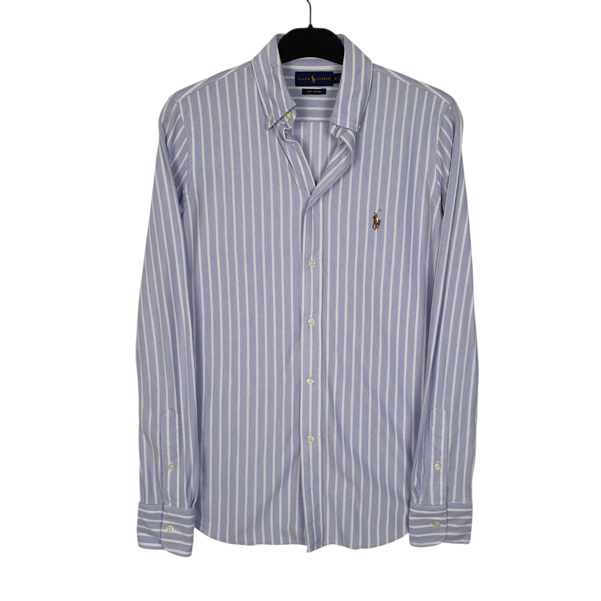 Womens Purple Ralph Lauren Knit Oxford Long Sleeve Shirt