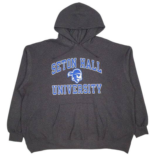Mens Grey Champion Seton Hall University Hoodie Jumper