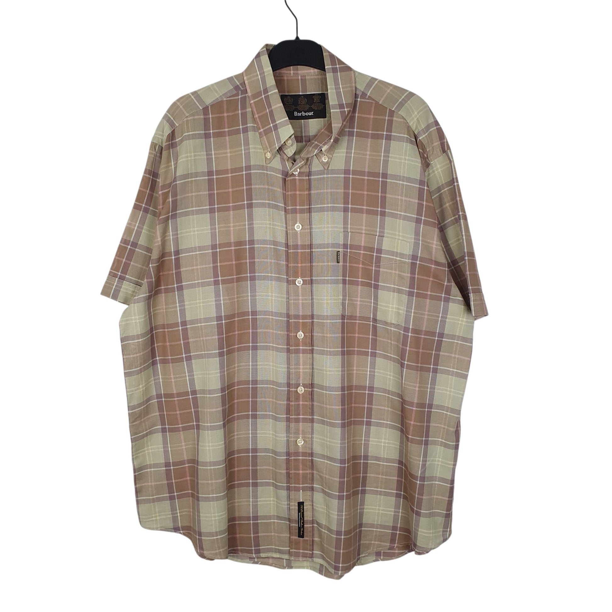 Mens Green Barbour  Short Sleeve Shirt