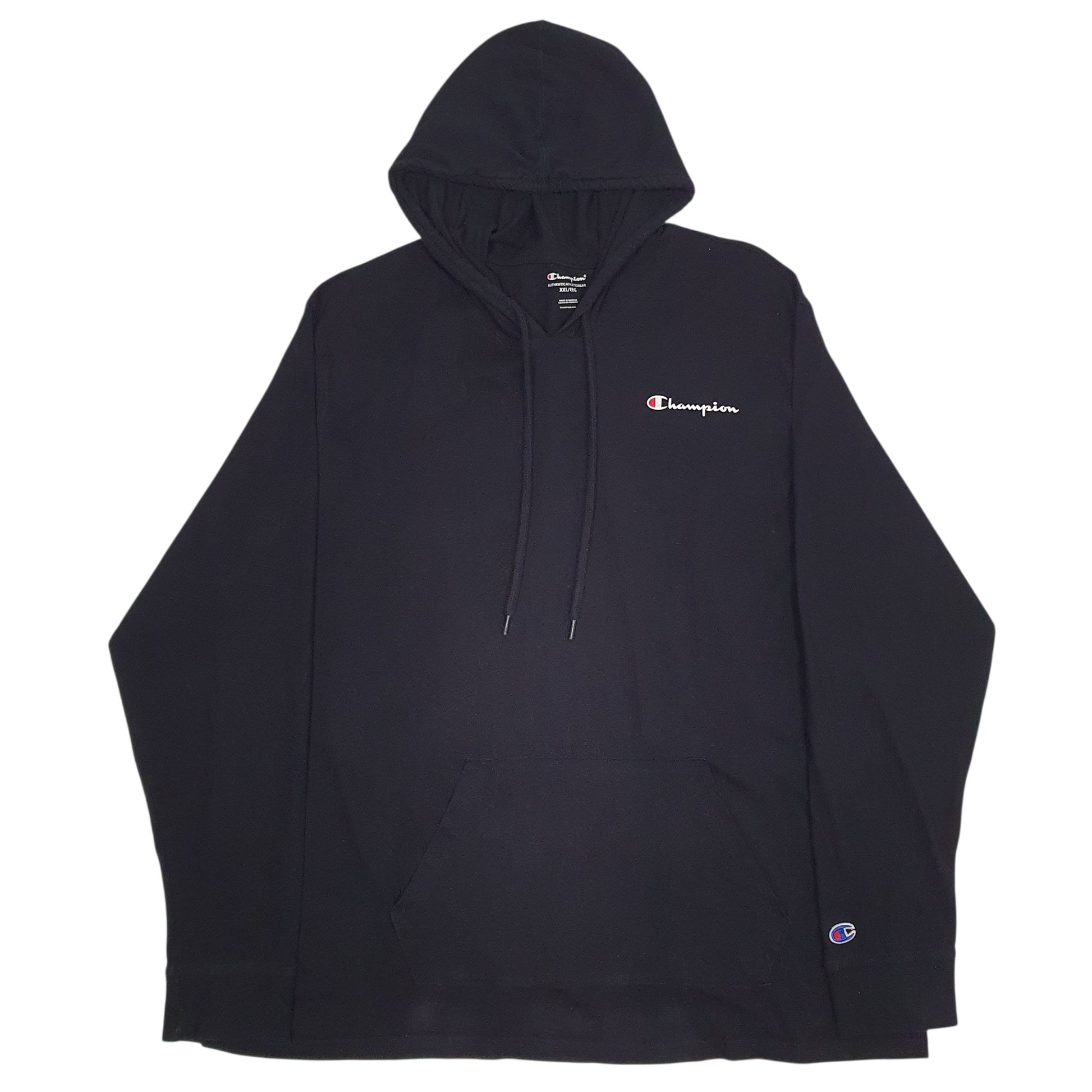 Mens Black Champion Lightweight Hoodie Jumper