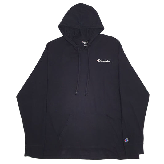 Mens Black Champion Lightweight Hoodie Jumper