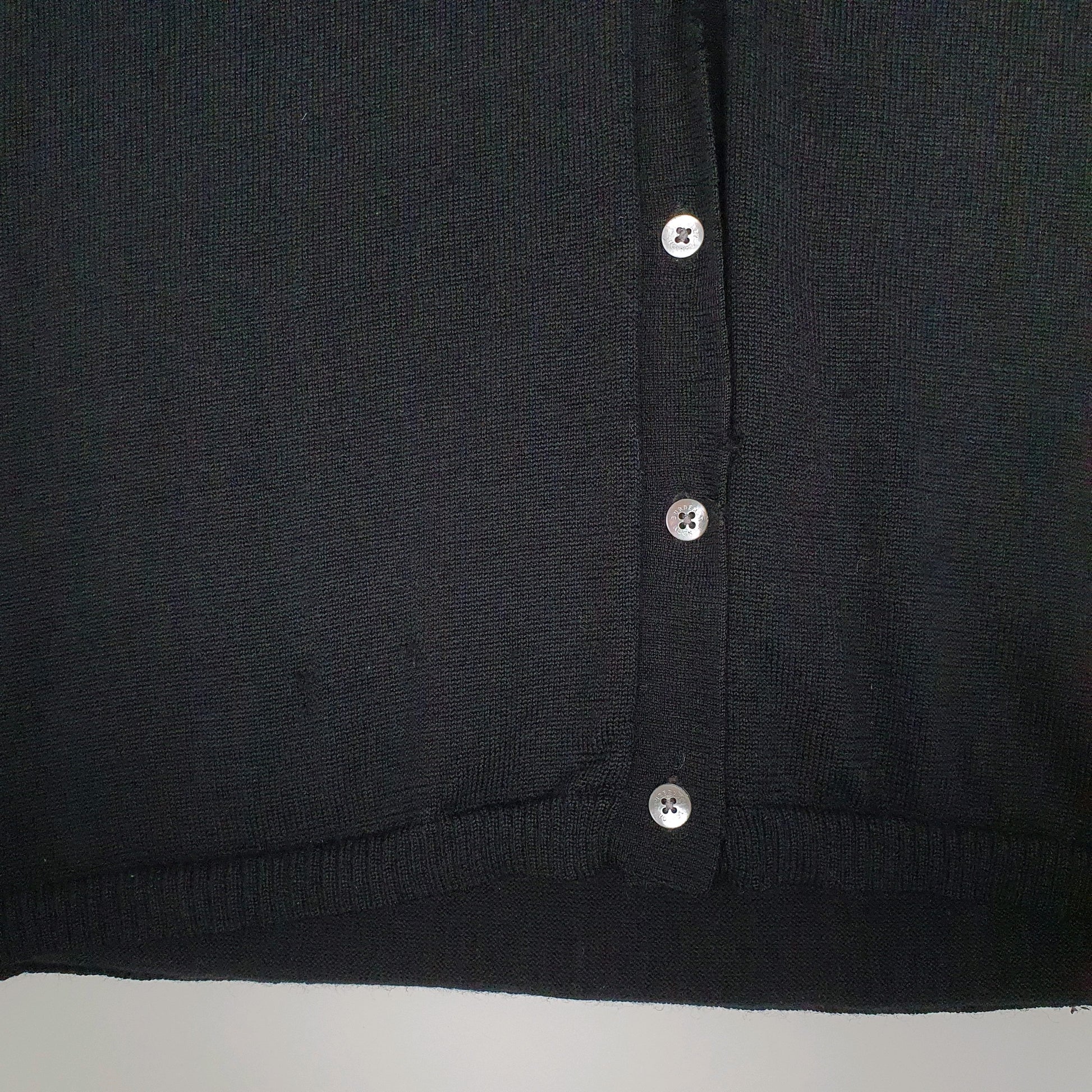 Womens Black Burberry Short Sleeve Cardigan Jumper