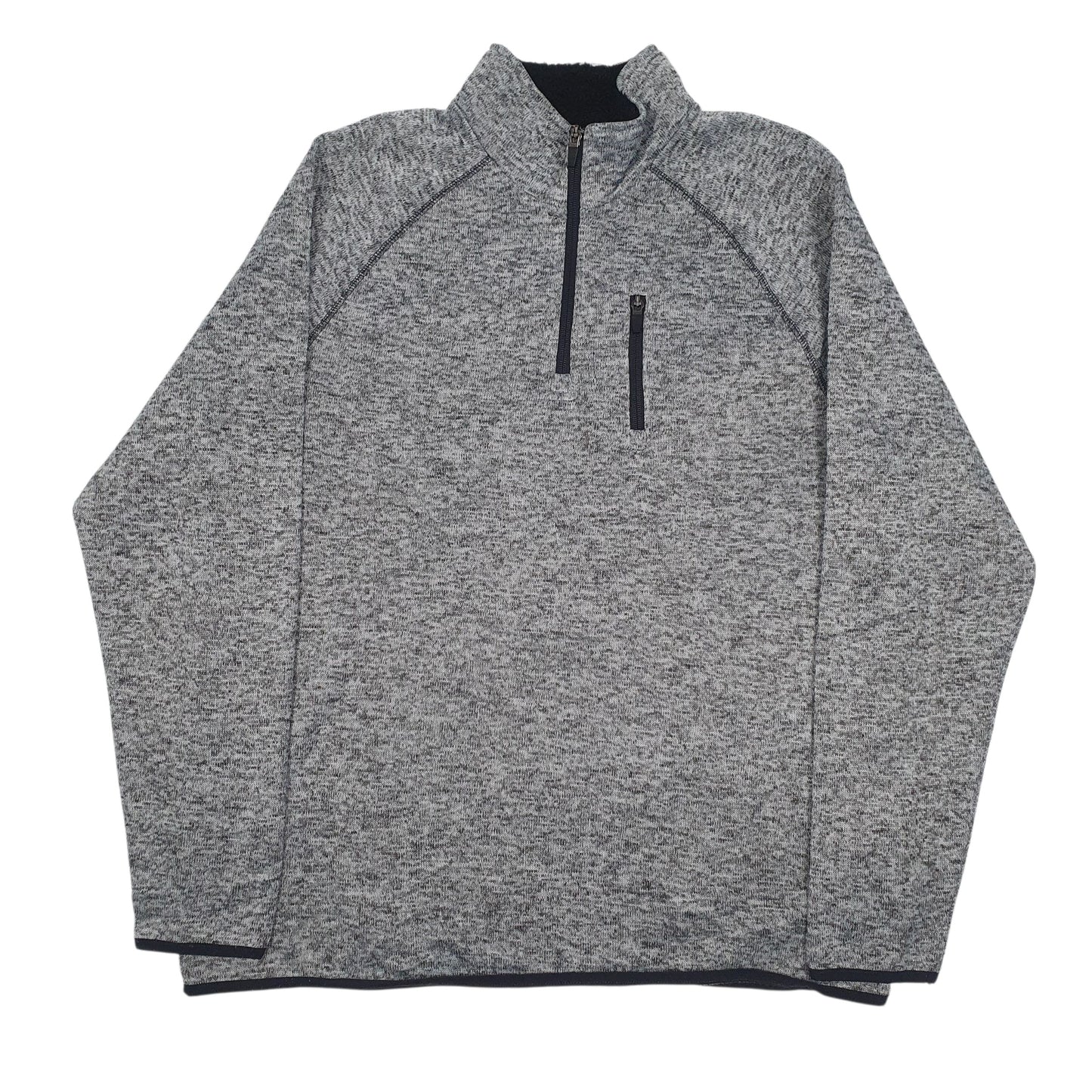 Mens Grey Lee  Quarter Zip Jumper