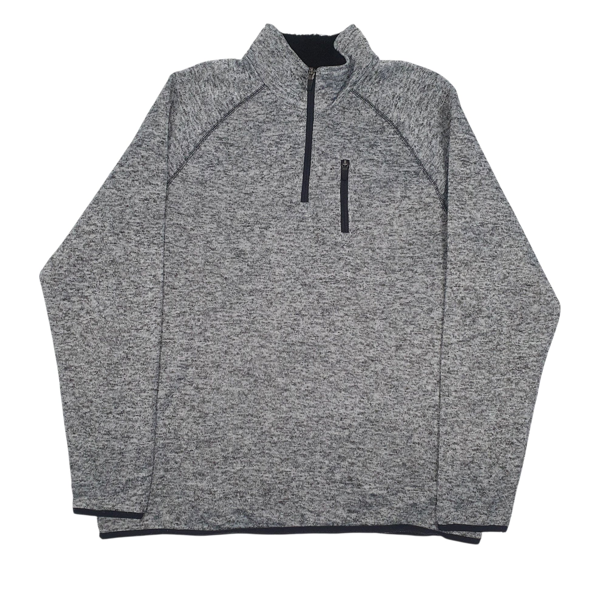 Mens Grey Lee  Quarter Zip Jumper