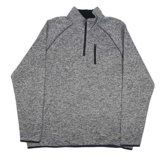 Mens Grey Lee  Quarter Zip Jumper