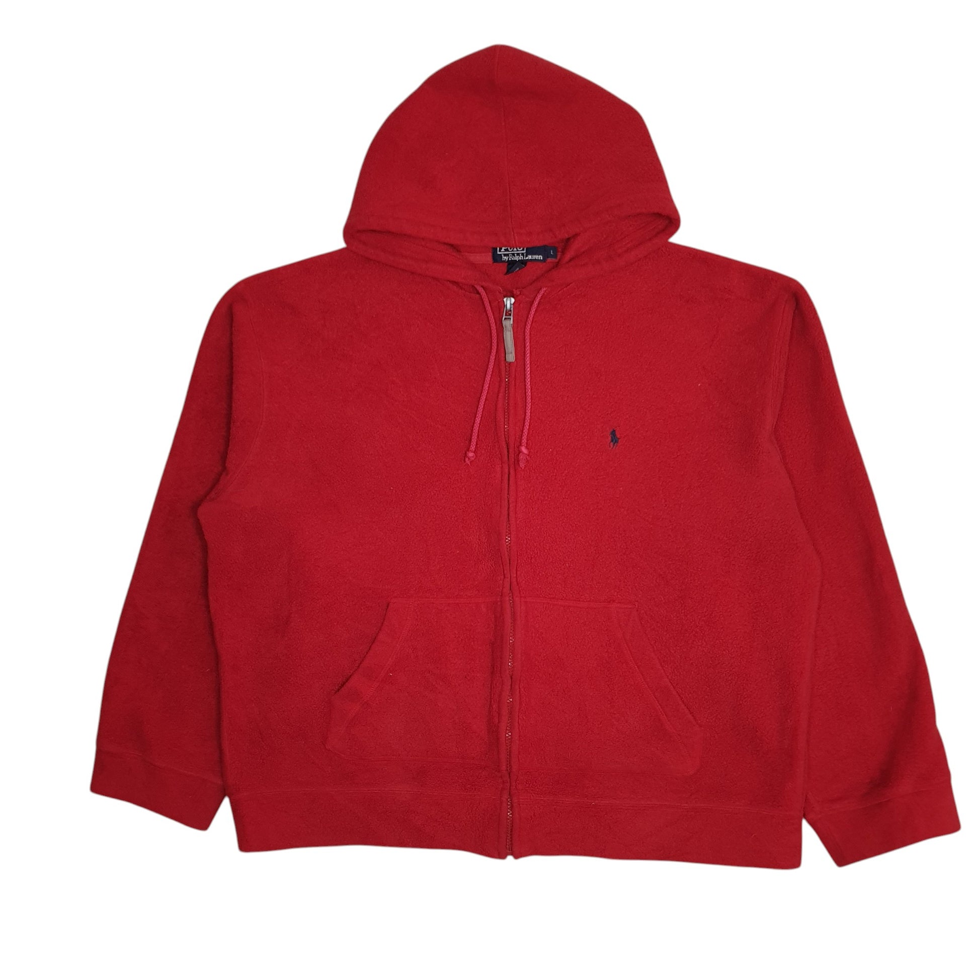 Mens Red Polo Ralph Lauren Hoodie Full Zip Jumper