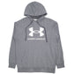 Mens Grey Under Armour Spellout Hoodie Jumper