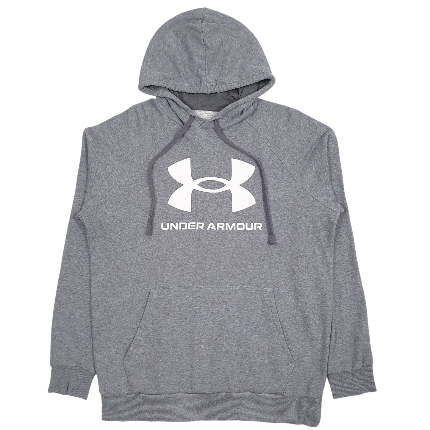 Mens Grey Under Armour Spellout Hoodie Jumper