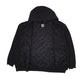 Mens Black Carhartt Quilt Lined Hoodie Active Full Zip Jumper