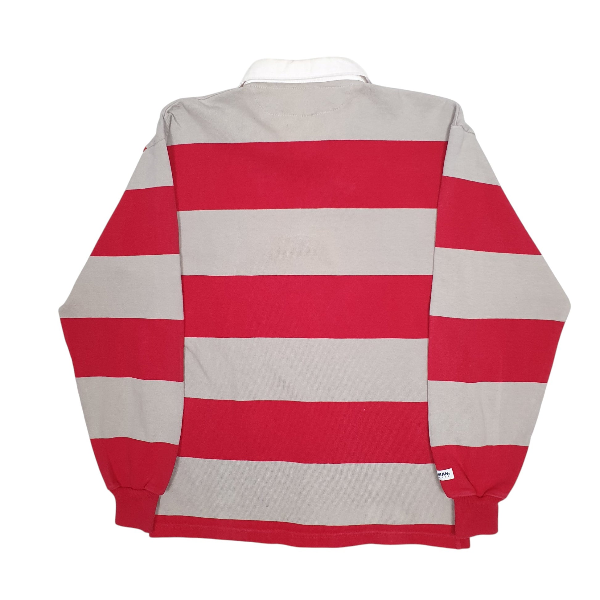 Mens Red Barbarian Ohio State Rugby Crewneck Polo Shirt