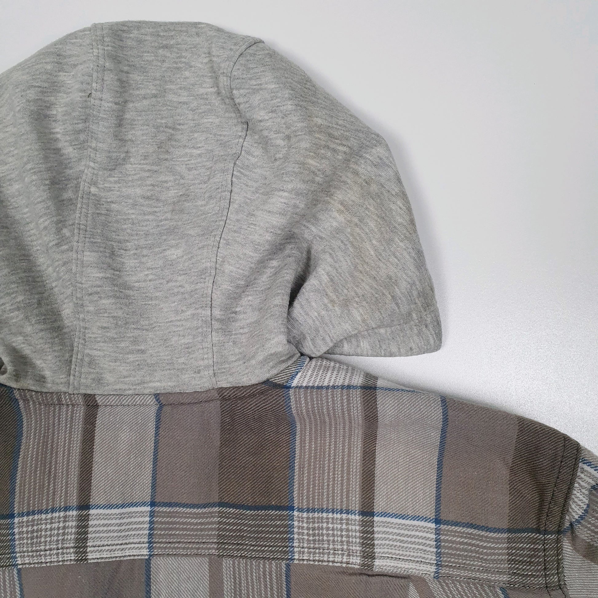 Mens Grey Wrangler Shacket Chore Hoodie  Coat