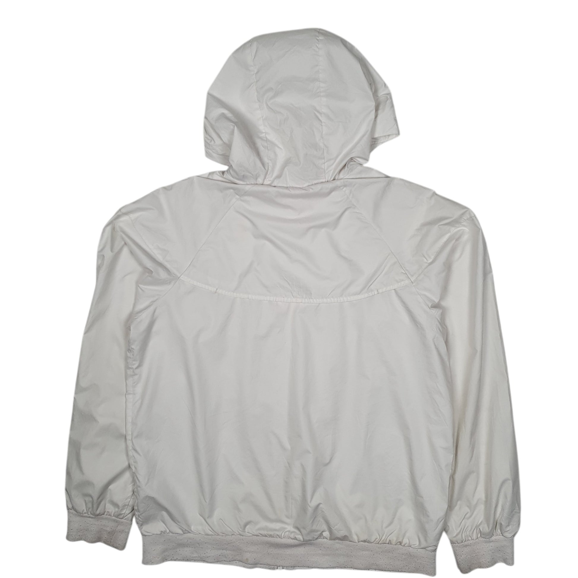 Womens White Nike Windrunner Hoodie Coat