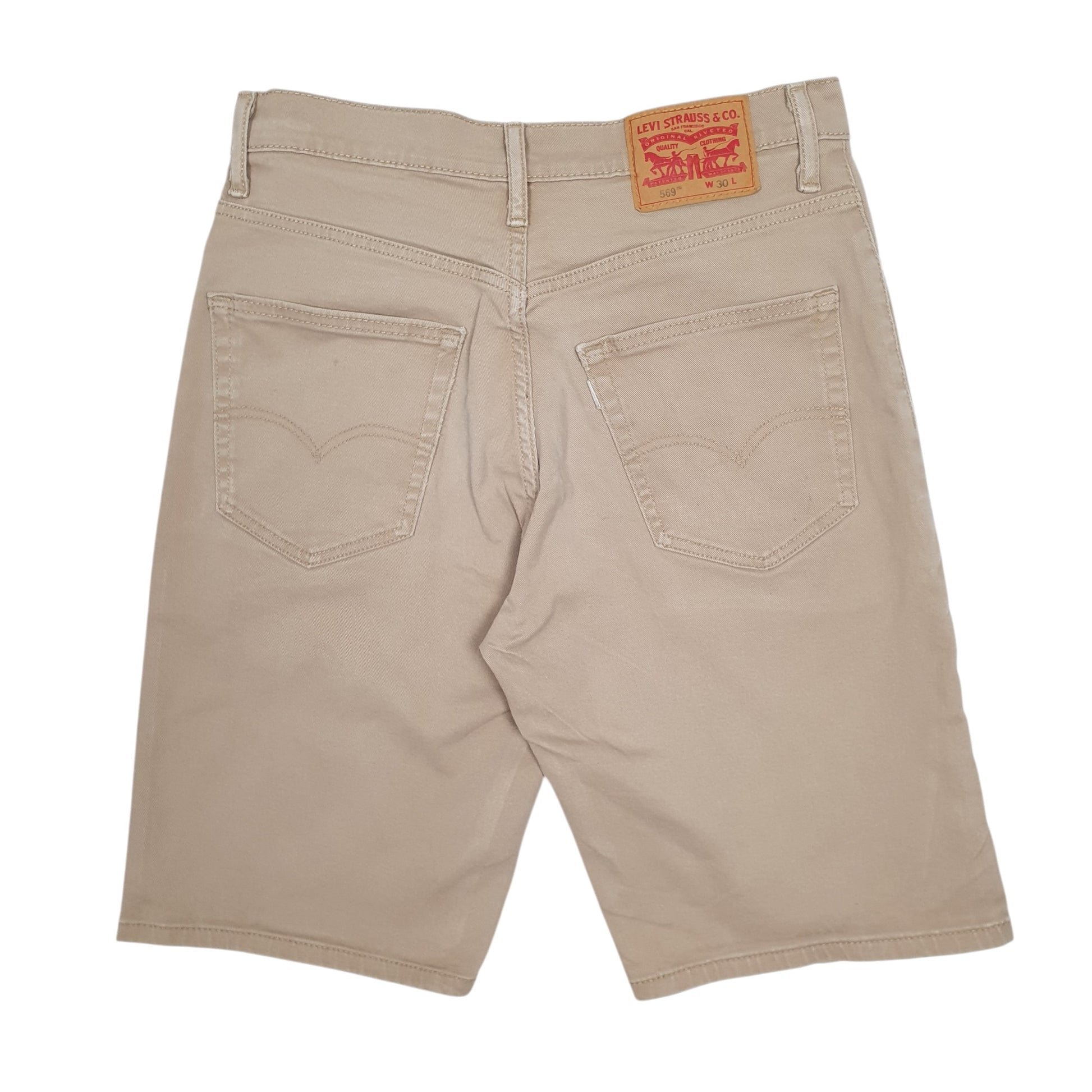 Mens Beige Levis 569  Shorts