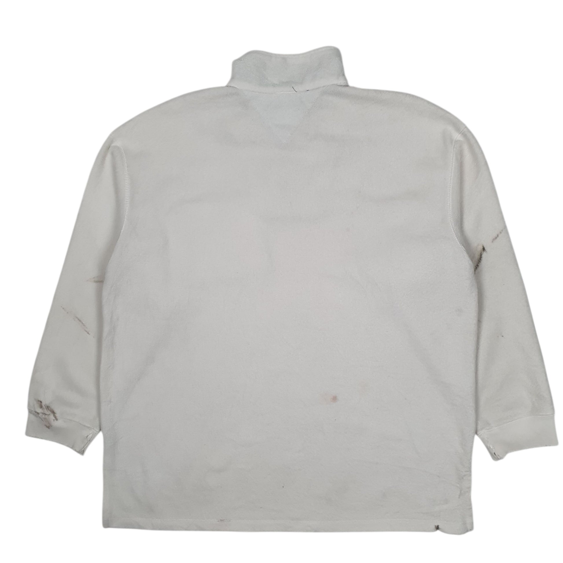 Mens White Tommy Hilfiger Vintage 00s Quarter Zip Jumper