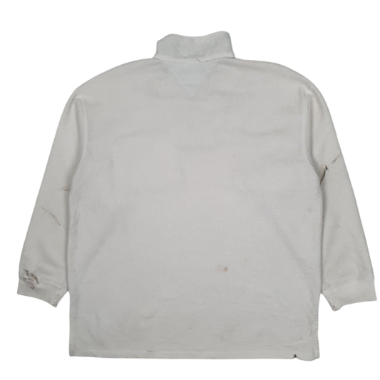 Mens White Tommy Hilfiger Vintage 00s Quarter Zip Jumper