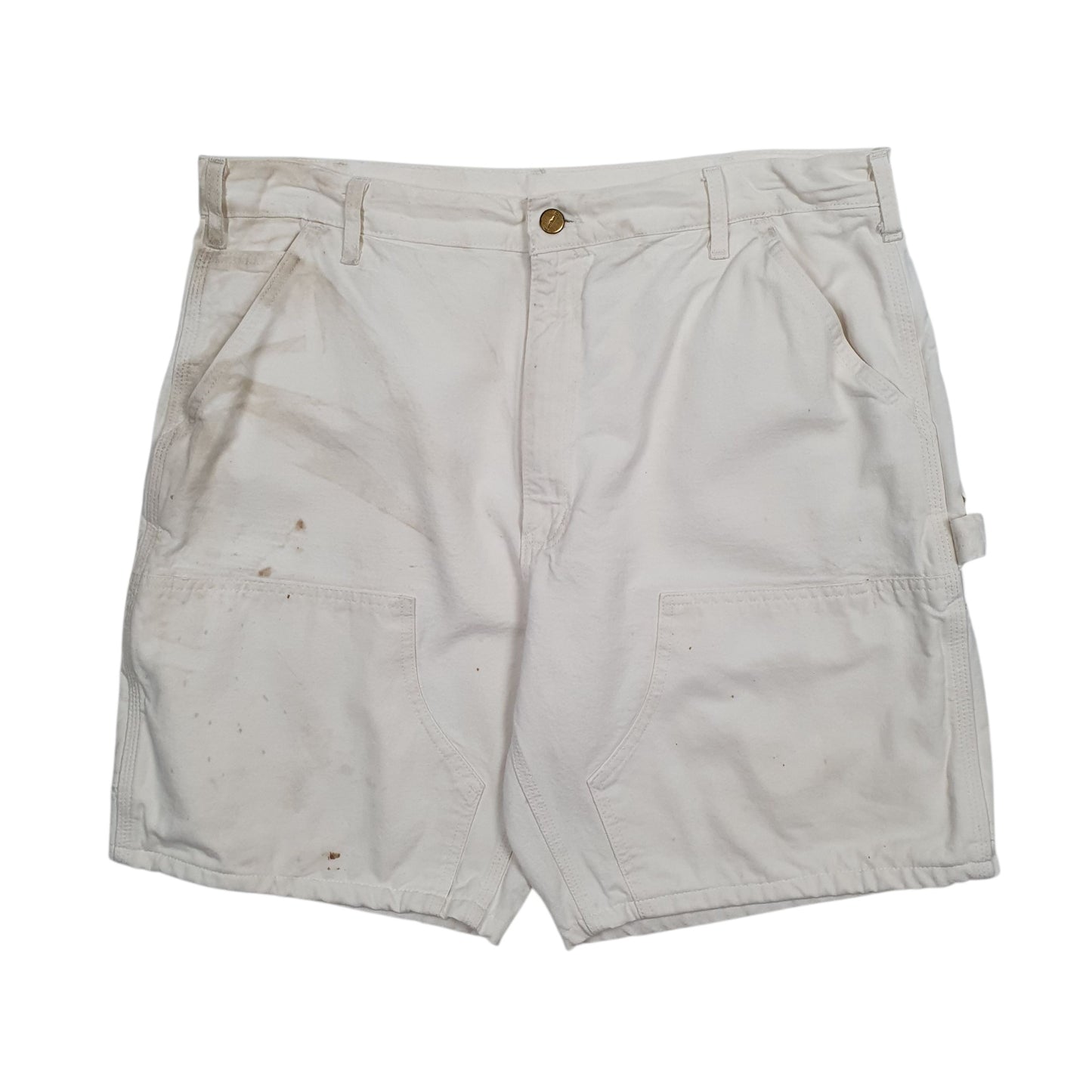Mens White Carhartt Vintage Made In USA Chino Shorts