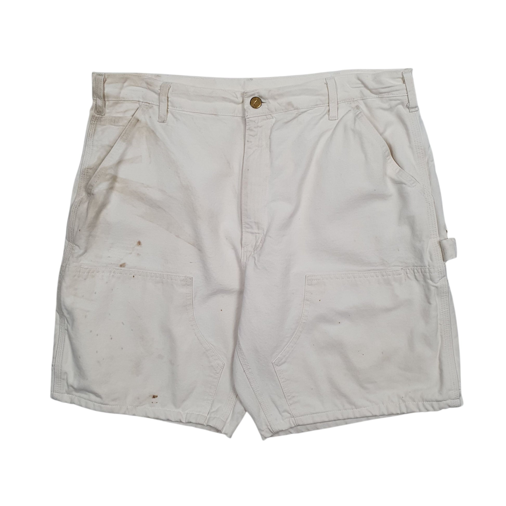 Mens White Carhartt Vintage Made In USA Chino Shorts
