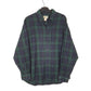 Mens Navy L.L.Bean Thick Flannel Long Sleeve Shirt