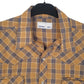 Mens Brown Wrangler Pearl Snap  Shirt