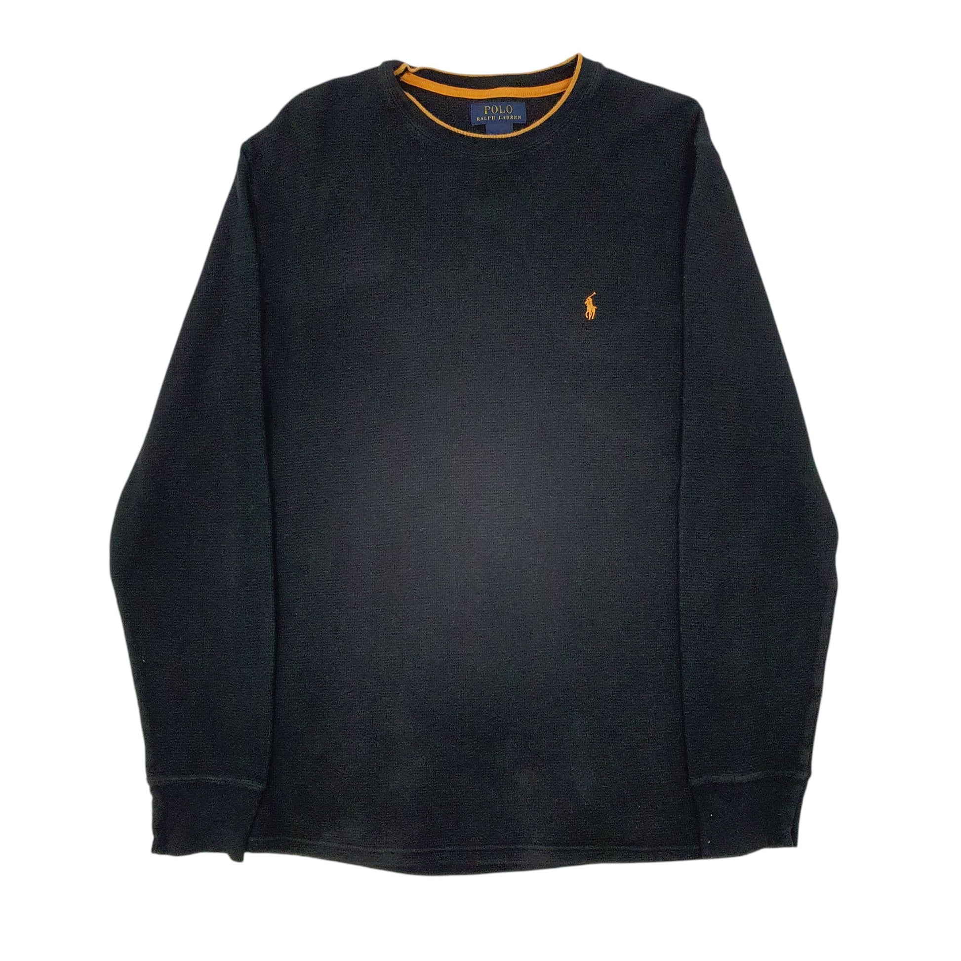 Mens Black Polo Ralph Lauren Lightweight Crewneck Jumper