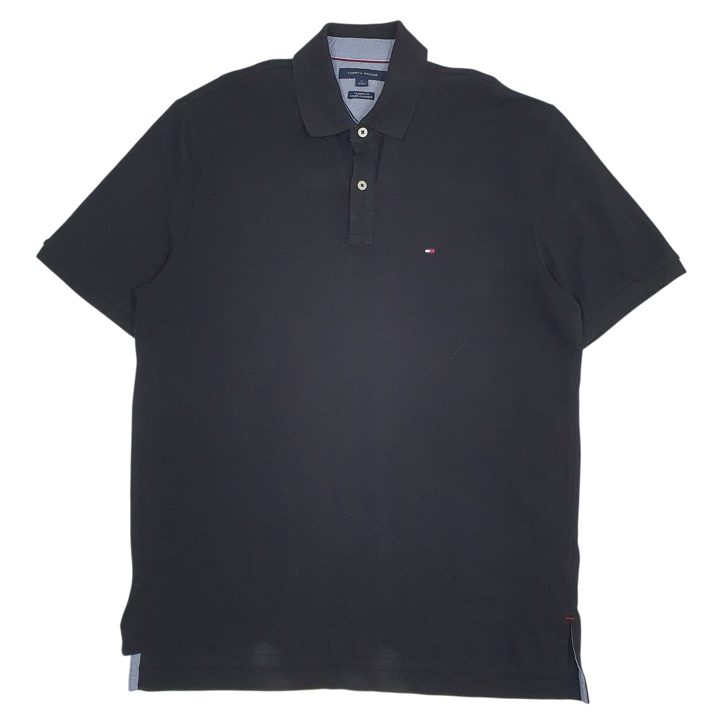 Mens Black Tommy Hilfiger  Short Sleeve Polo Shirt