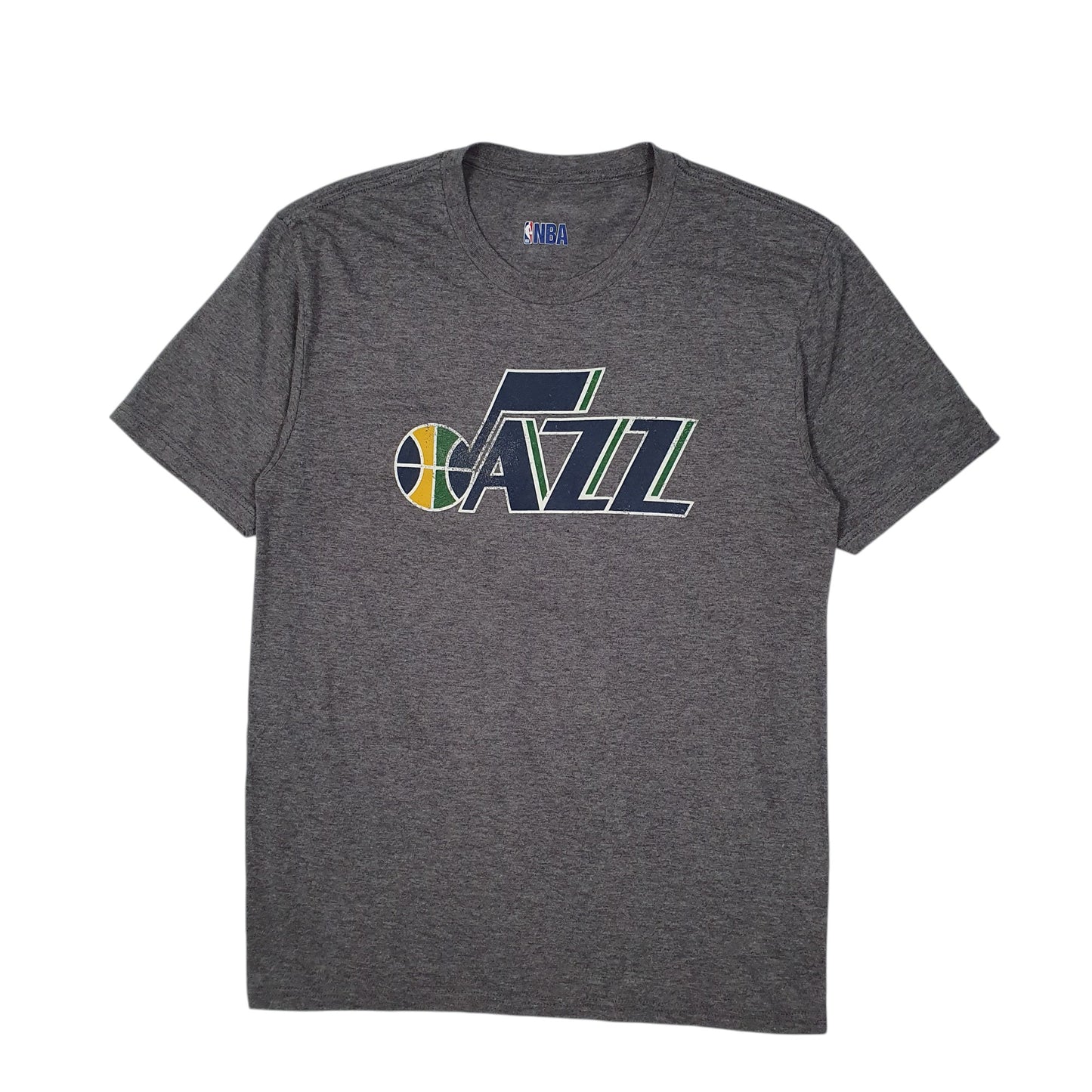 Mens Grey NBA Utah Jazz Basketball Short Sleeve T Shirt