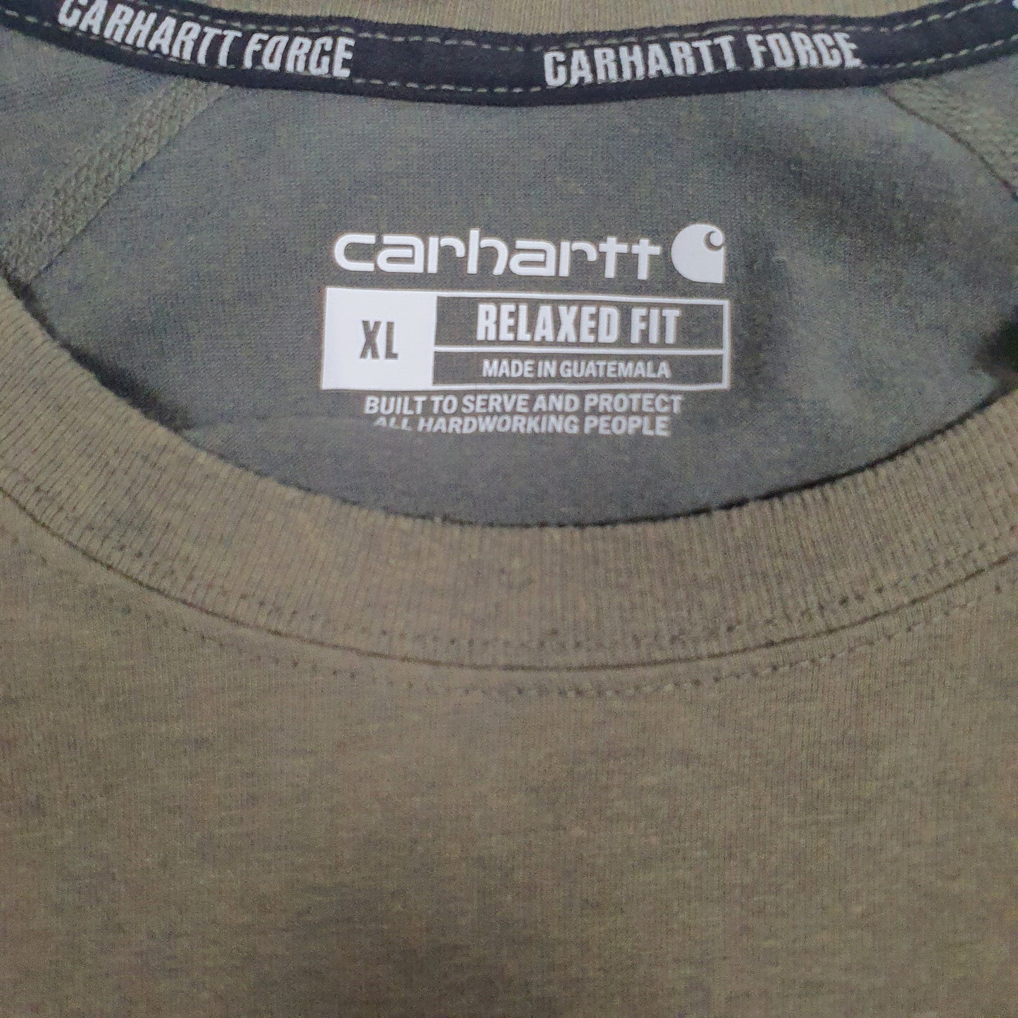 Mens Green Carhartt TK4616-M  T Shirt