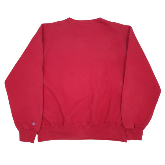 Mens Red Champion Vintage Made In USA Harvard Crewneck Jumper