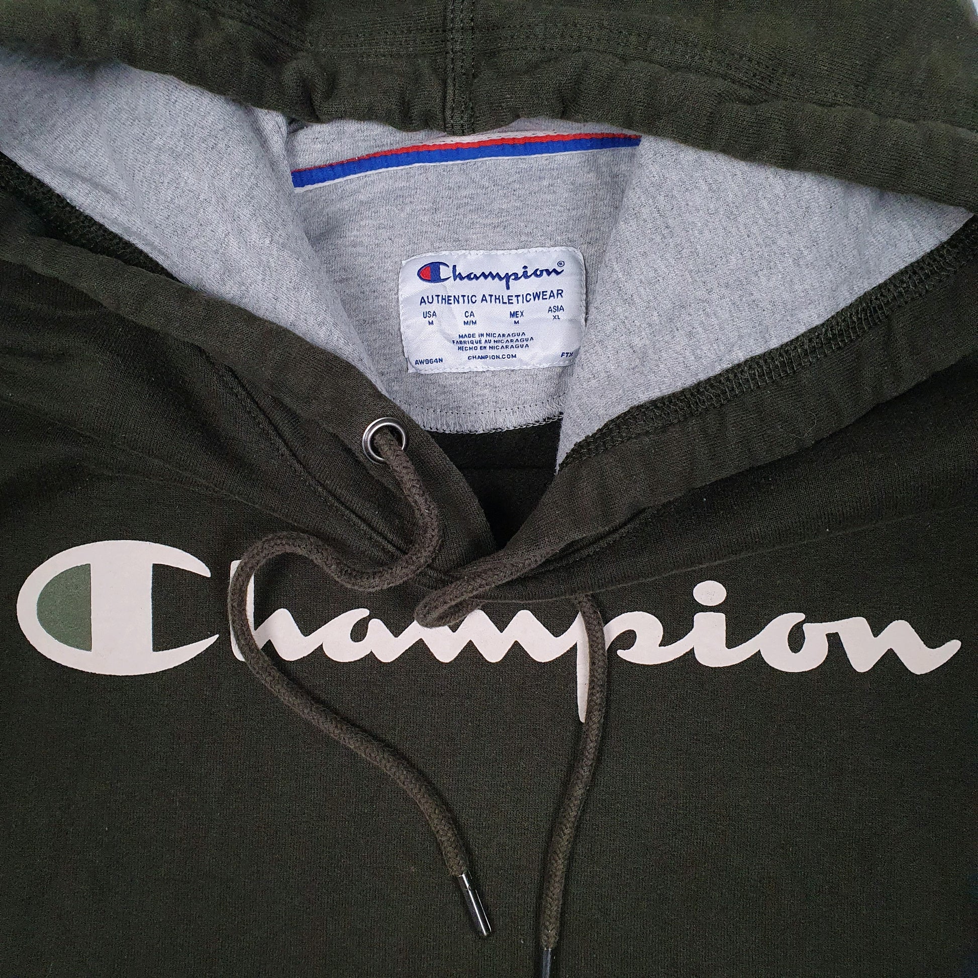 Mens Green Champion  Hoodie Jumper