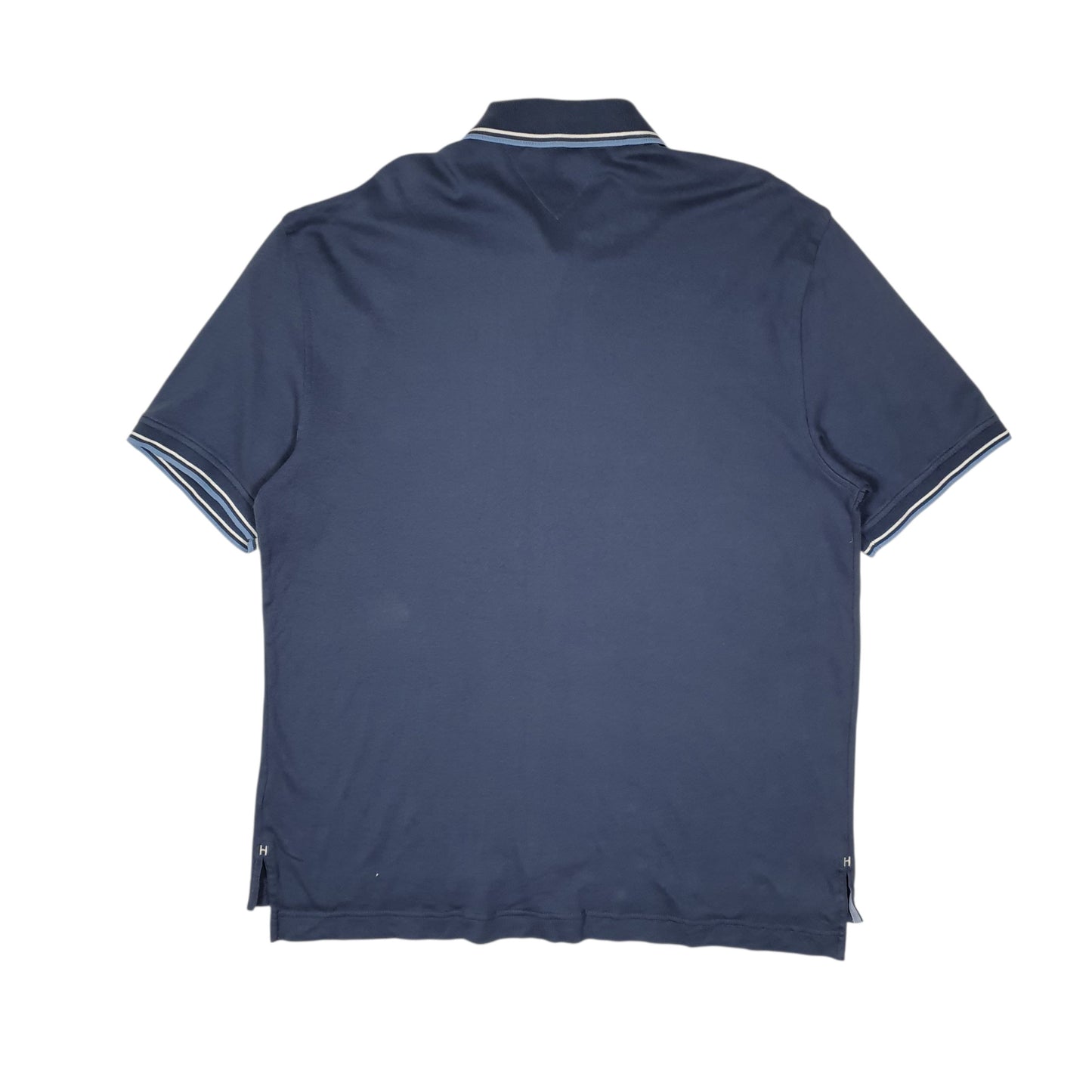 Mens Blue Tommy Hilfiger  Hoodie Polo Shirt