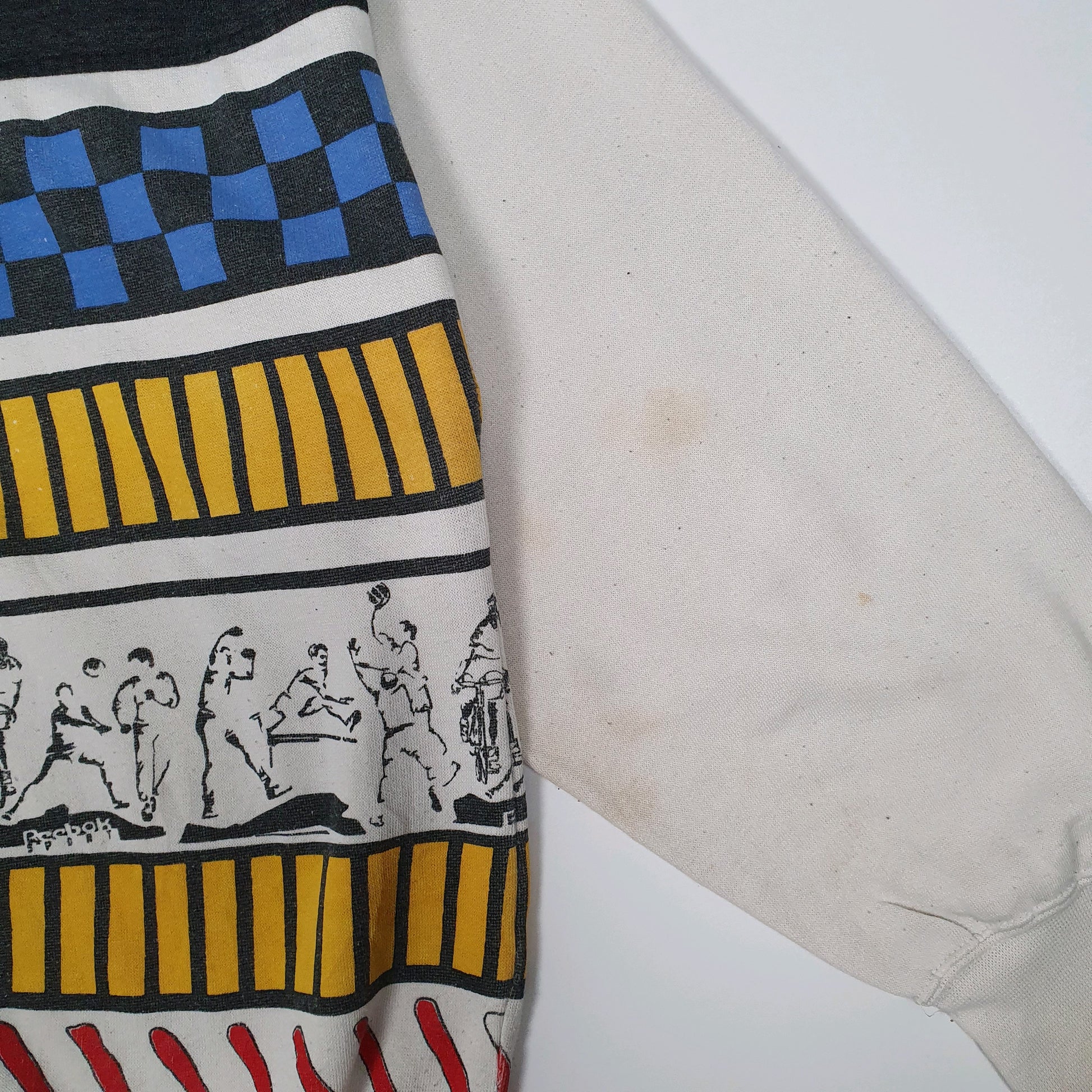 Mens White Reebok Vintage 90s Crewneck Jumper