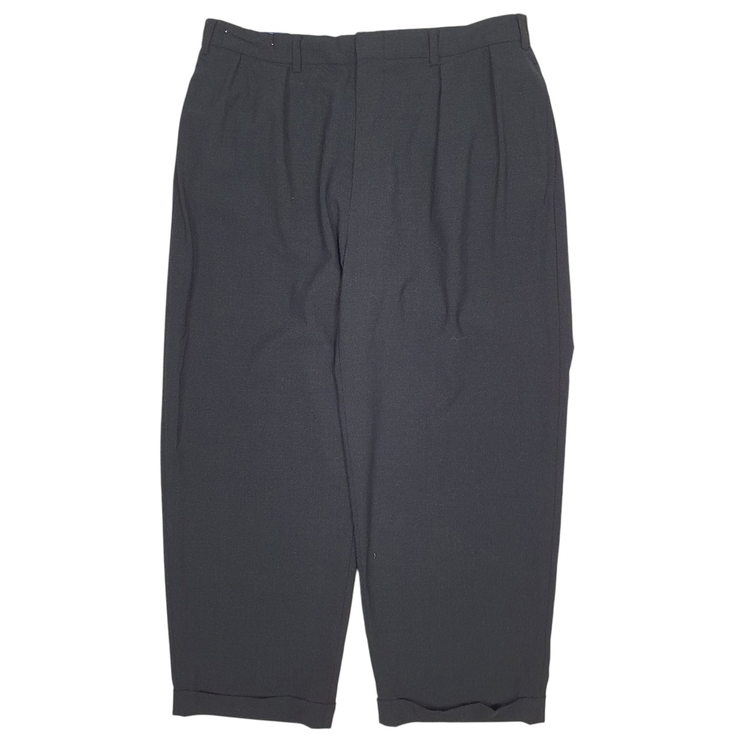 Mens Black Polo Ralph Lauren Double Pleated Vintage 90s Formal Trousers