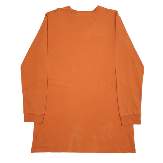 Mens Orange Carhartt Spellout  T Shirt