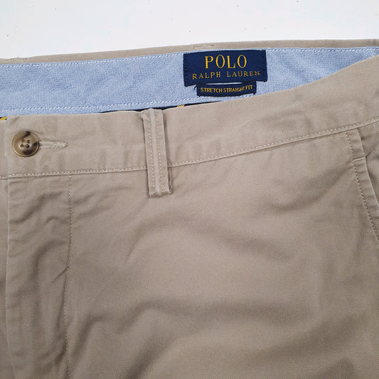 Mens Beige Polo Ralph Lauren Stretch Straight  Trousers
