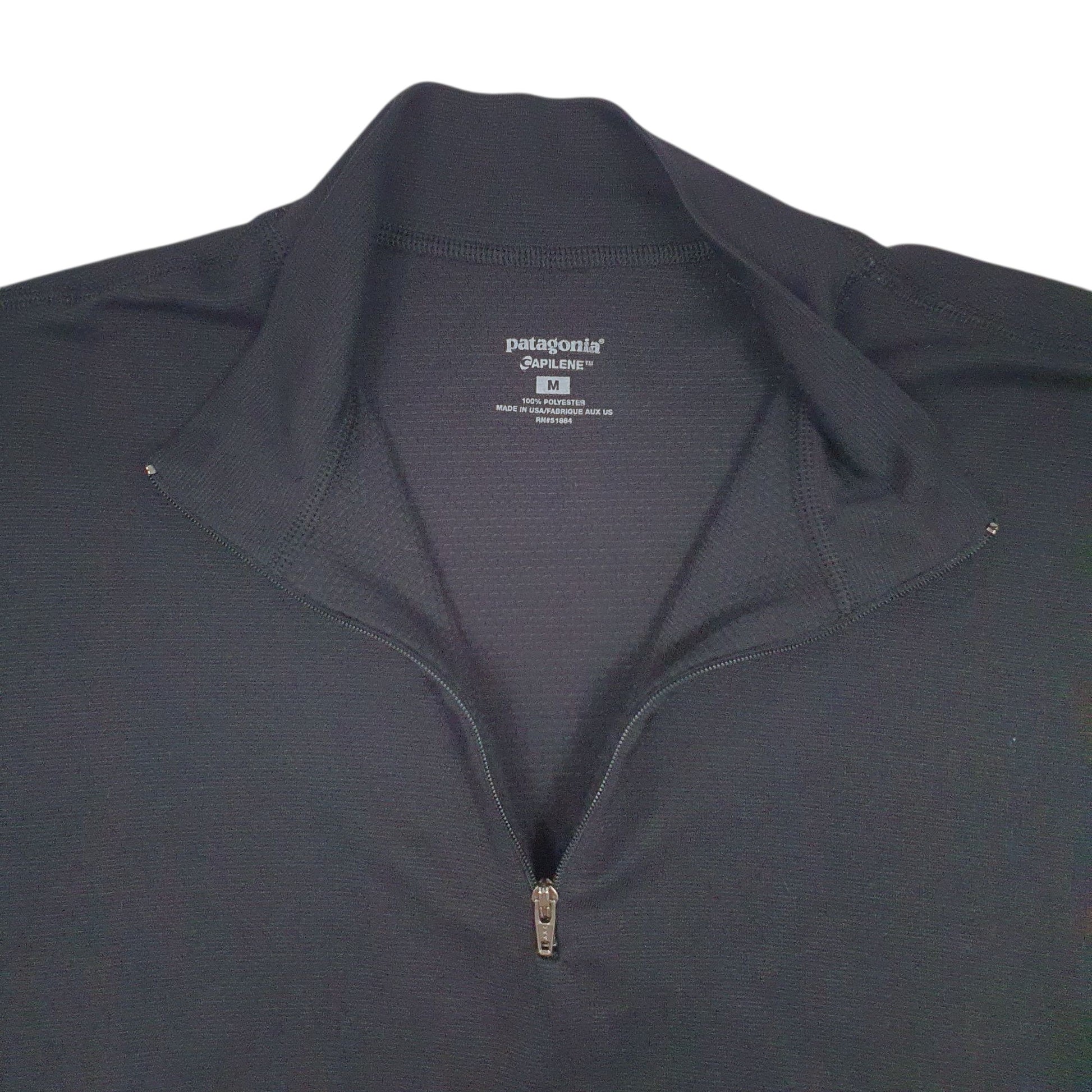 Womens Black Patagonia Capilene Quarter Zip Jumper