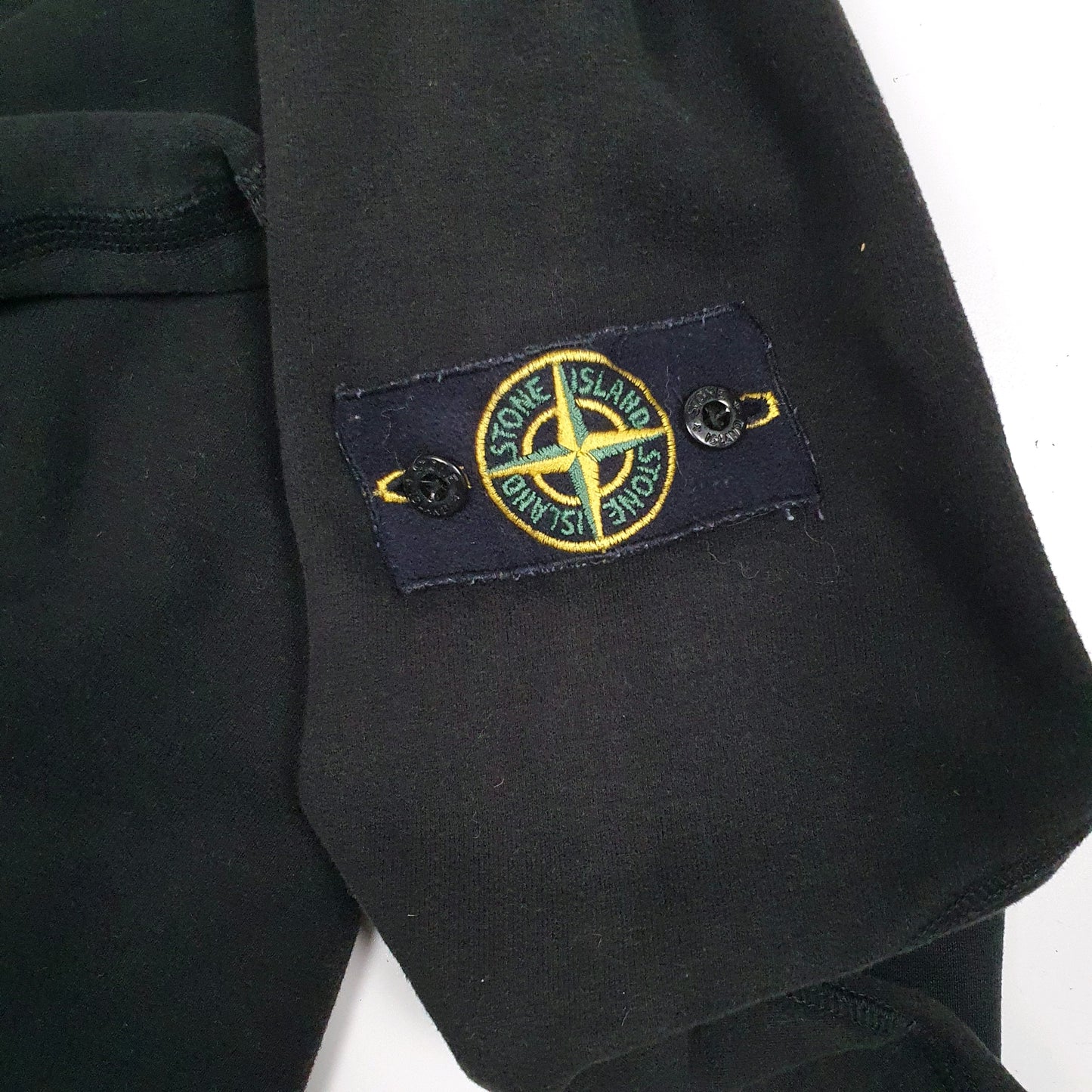 Mens Black Stone Island Vintage 00s Quarter Zip Jumper