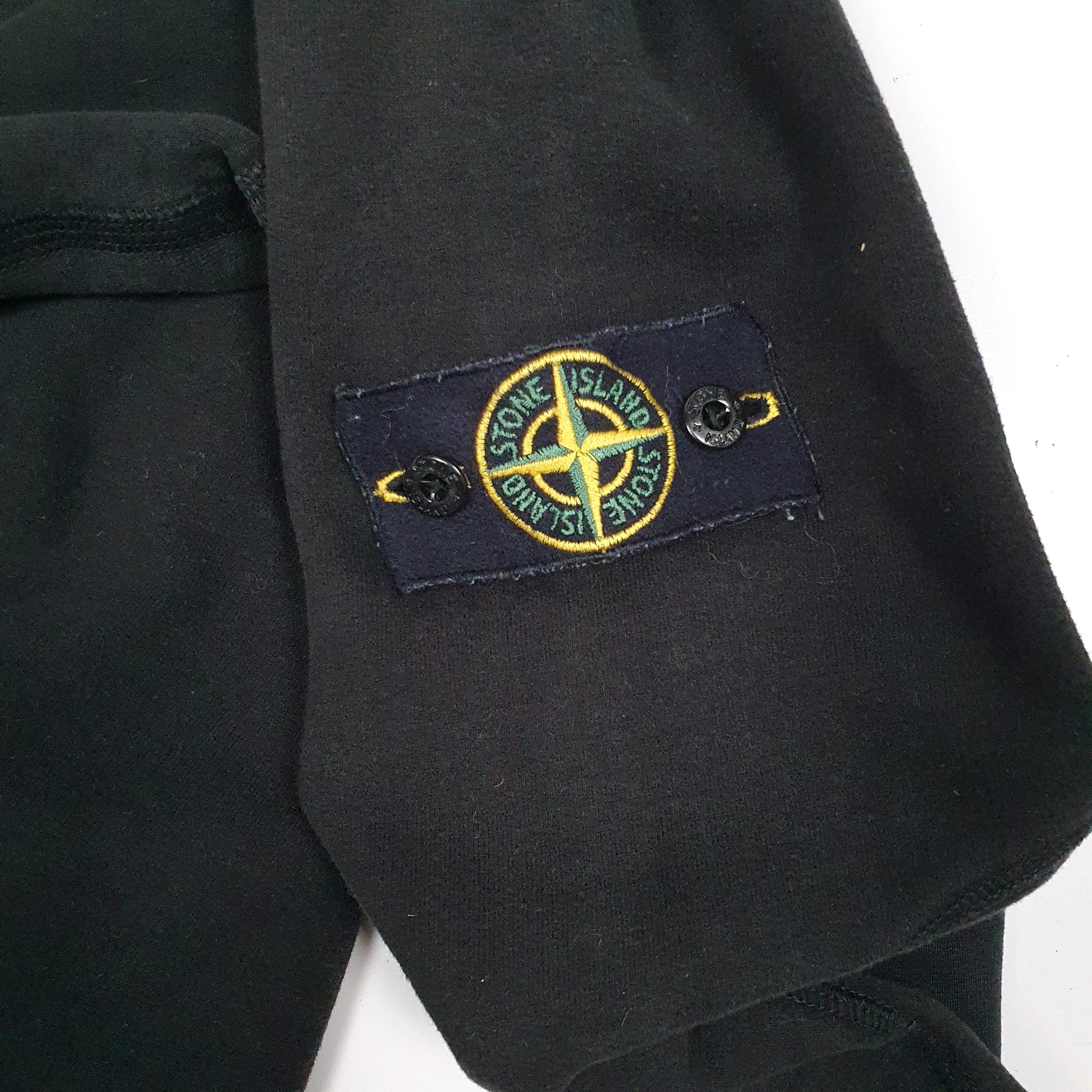 Mens Black Stone Island Vintage 00s Quarter Zip Jumper
