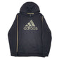 Mens Black Adidas Spellout Hoodie Jumper