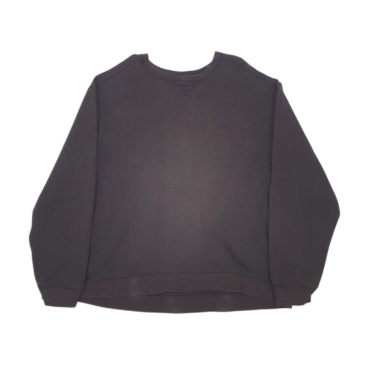 Mens Black Starter  Crewneck Jumper