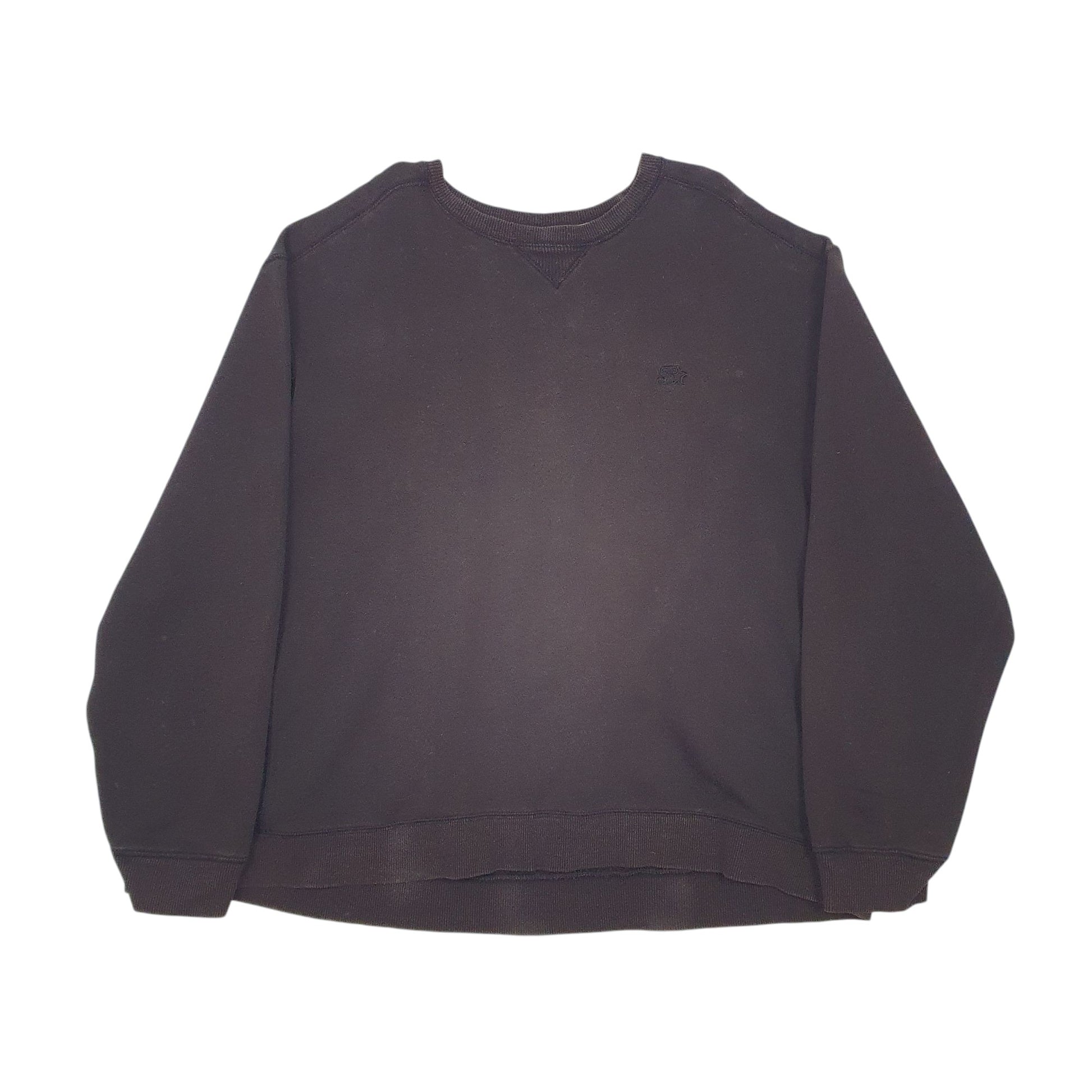 Mens Black Starter  Crewneck Jumper