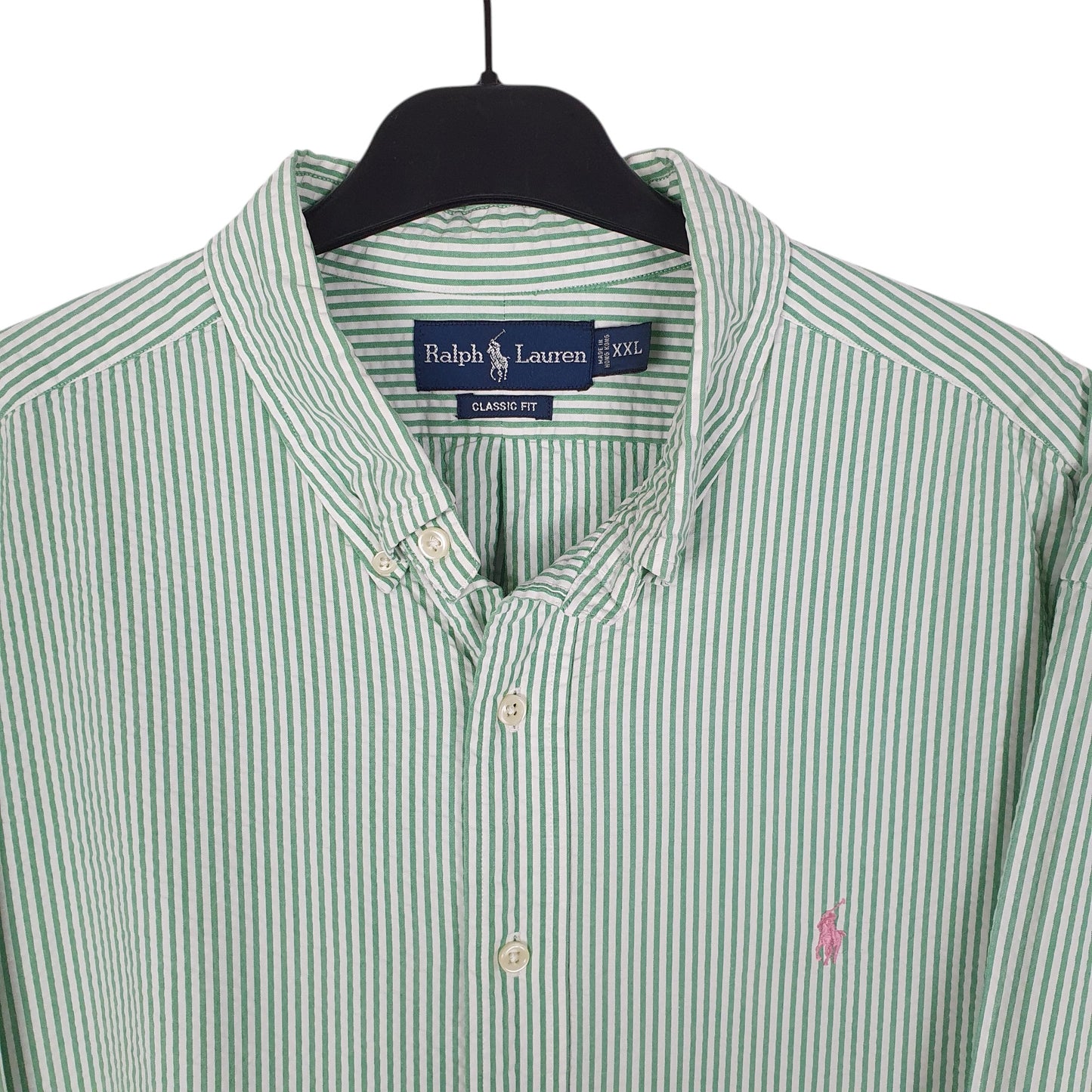 Mens Green Ralph Lauren Seersucker  Shirt