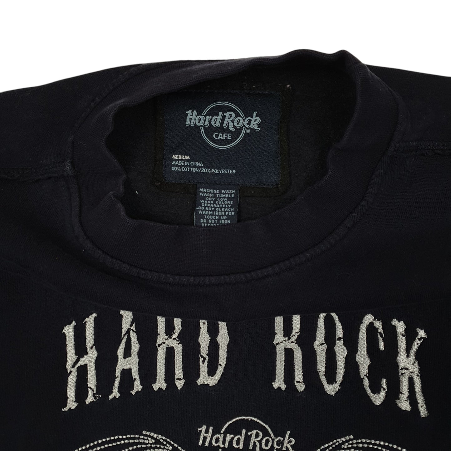 Mens Navy Hard Rock Cafe Chicago Crewneck Jumper