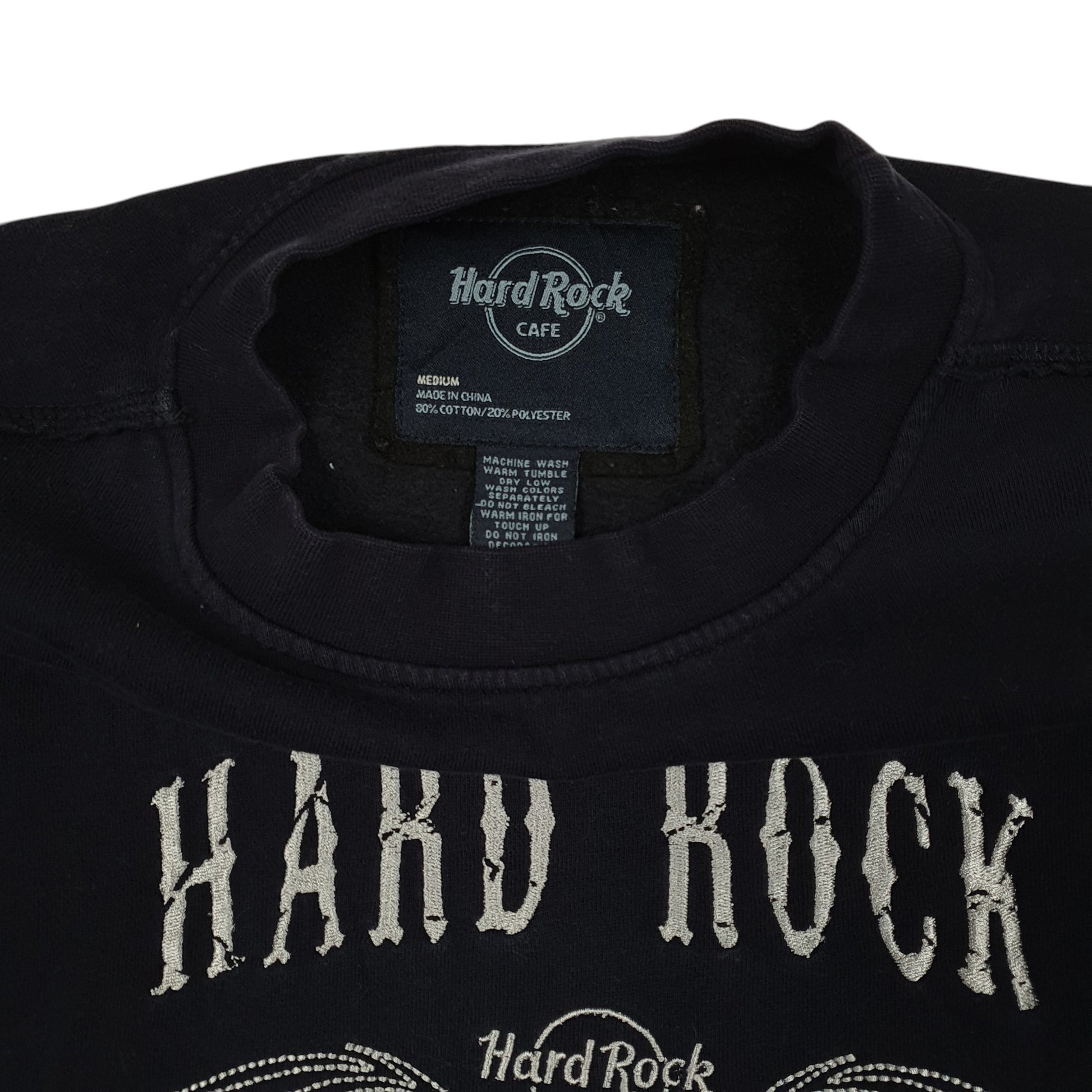 Mens Navy Hard Rock Cafe Chicago Crewneck Jumper
