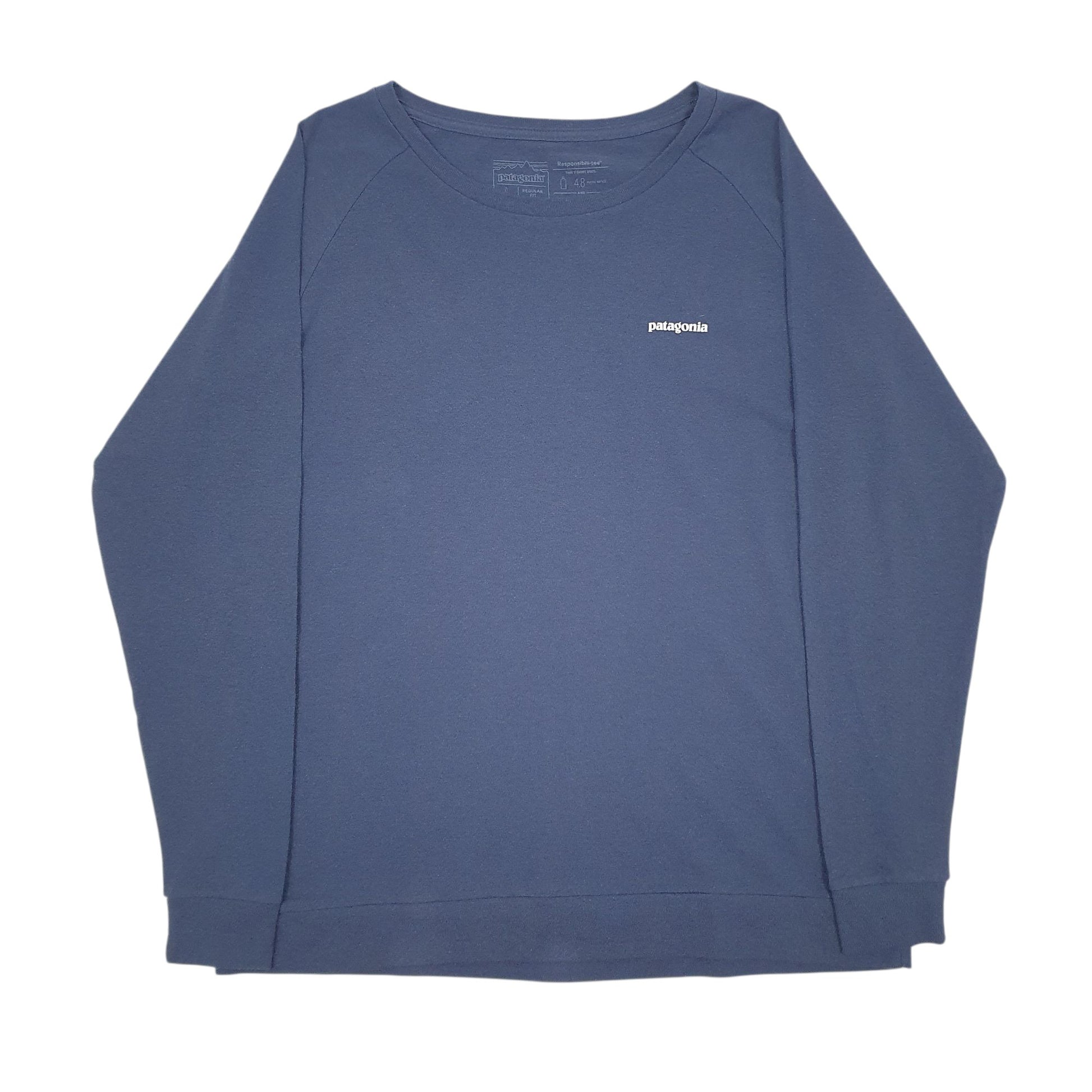 Mens Navy Patagonia  Long Sleeve T Shirt