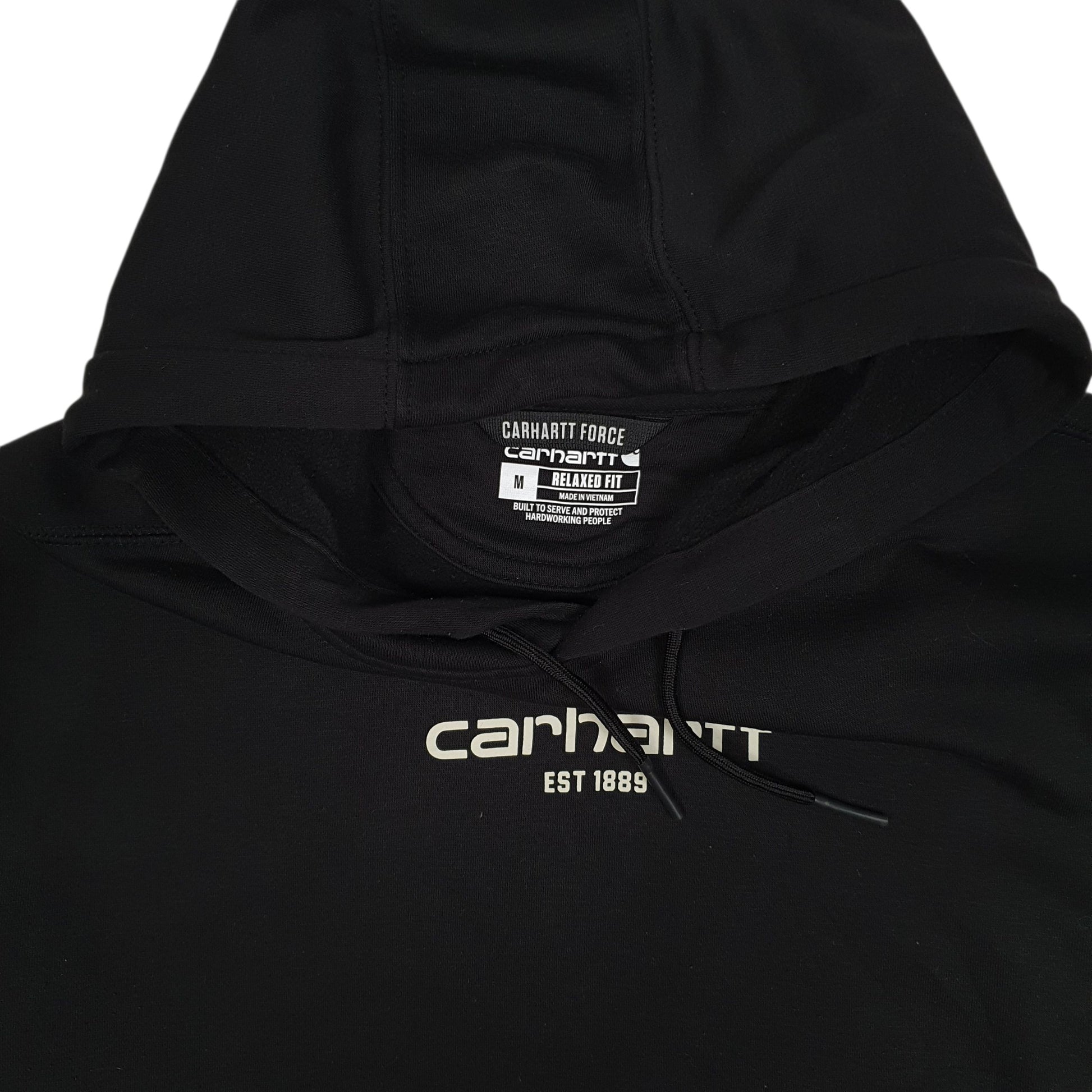 Mens Black Carhartt Lightweight Hoodie Jumper