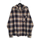 Mens Beige Woolrich Thick Flannel Long Sleeve Shirt