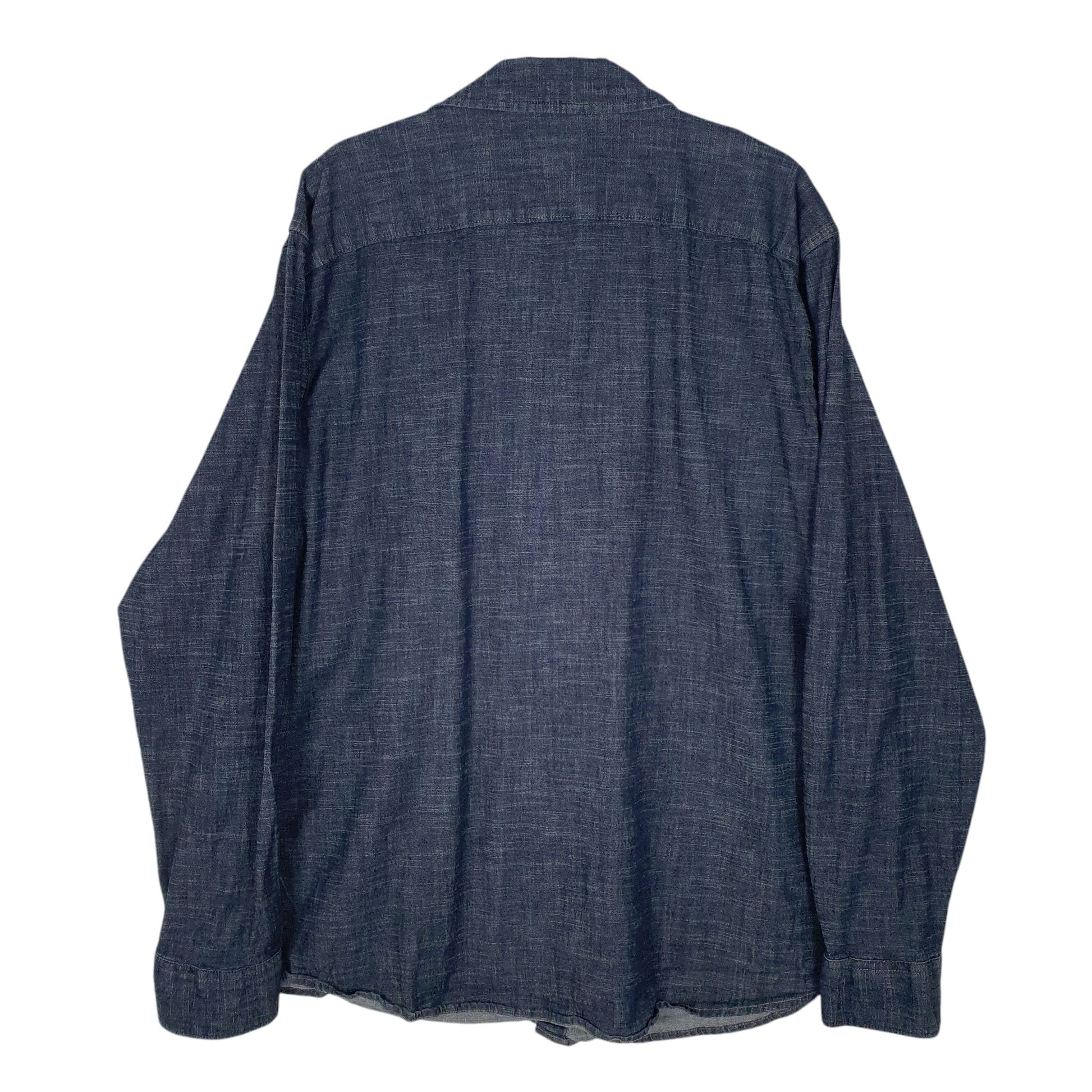 Mens Navy Wrangler Pearl Snap  Shirt