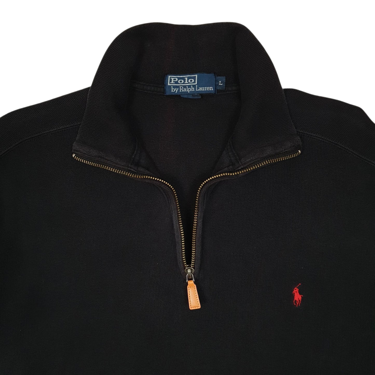 Mens Black Polo Ralph Lauren  Quarter Zip Jumper