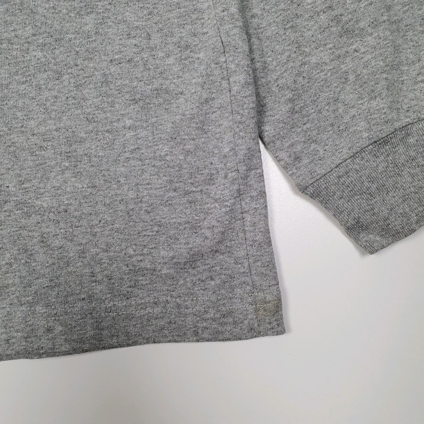 Mens Grey Carhartt Henley Crewneck T Shirt