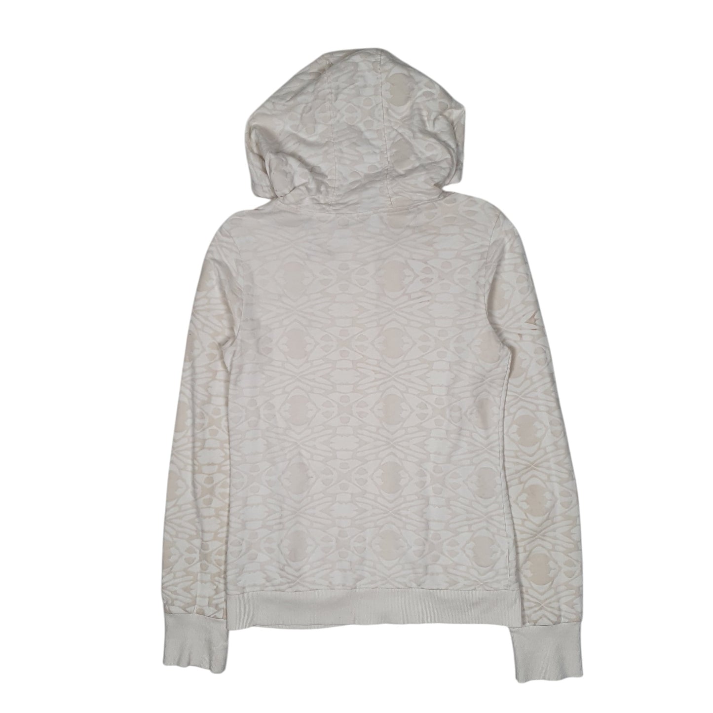 Womens White Adidas Hoodie Full Zip Jumper